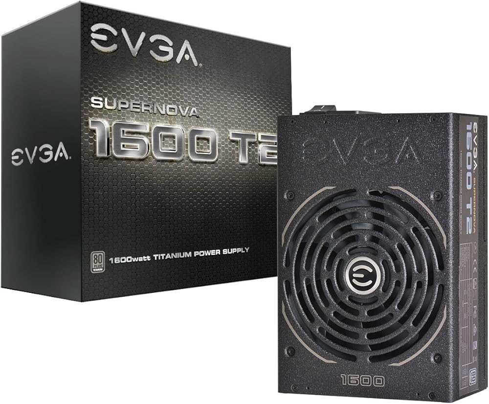 EVGA Supernova 1600 T2, 80+ Titanium Certified 1600W Fully Modular Power Supply with ECO Mode and SLI/Crossfire Ready - View 1