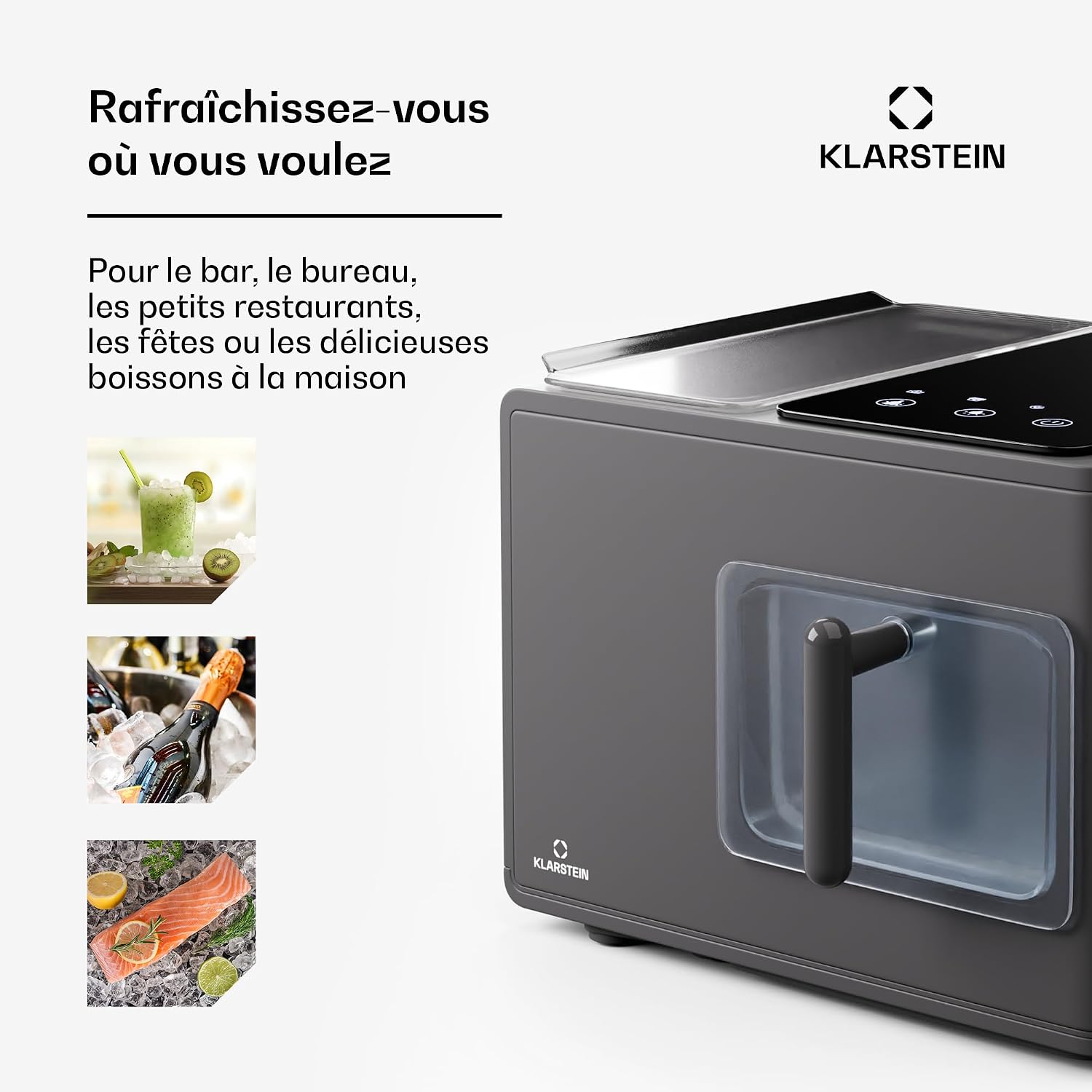 Compacte et design, la Klarstein s’intègre facilement dans une cuisine moderne
