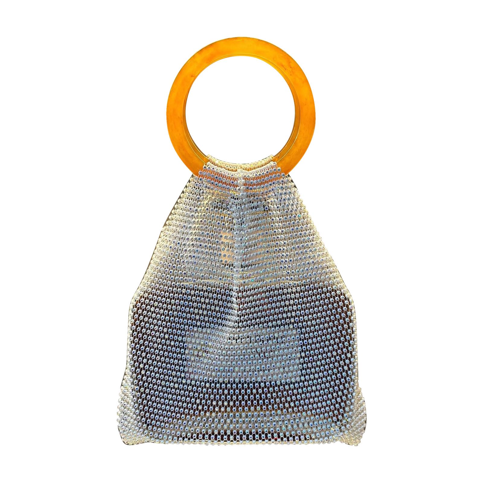 HZBB Handwoven Crystal Decorated Wide Storage Pouches for Organizing Personals Items and Securing Wine Bottles Multipurpose Bag