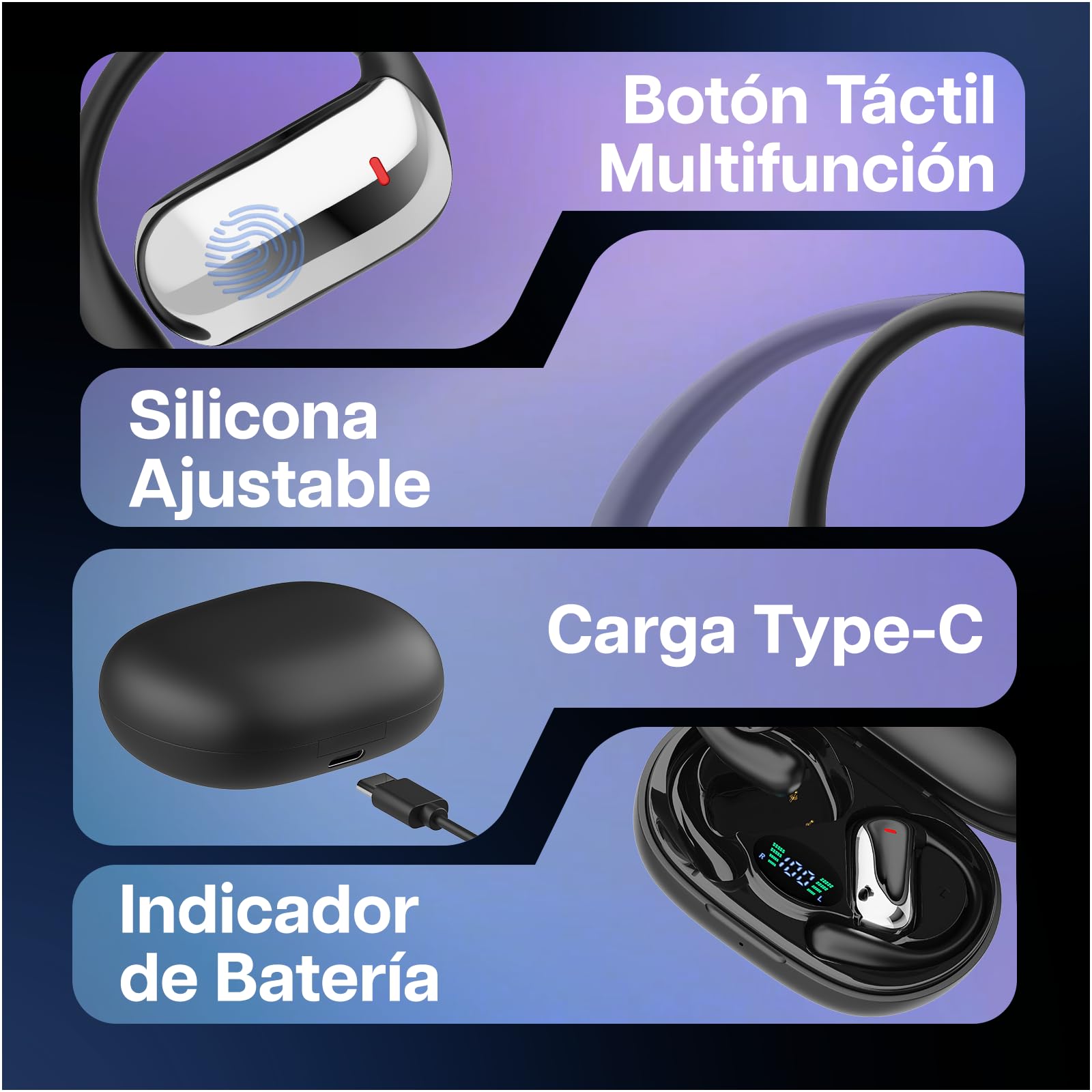 MMOBIEL Auriculares Traductores AI Tiempo Real Traducción en 148 Idiomas con App – Open-Ear Bluetooth – 90 h en Espera, 400 mAh – Música, Llamadas, Traducción, Viajes, Negocios y Aprendizaje