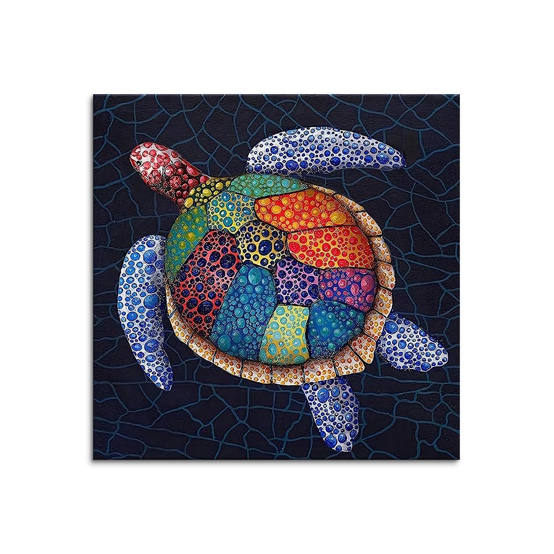 Amazon.co.jp: アートパネル 動物 油絵 海亀 絵画 油彩画 北欧 モダン