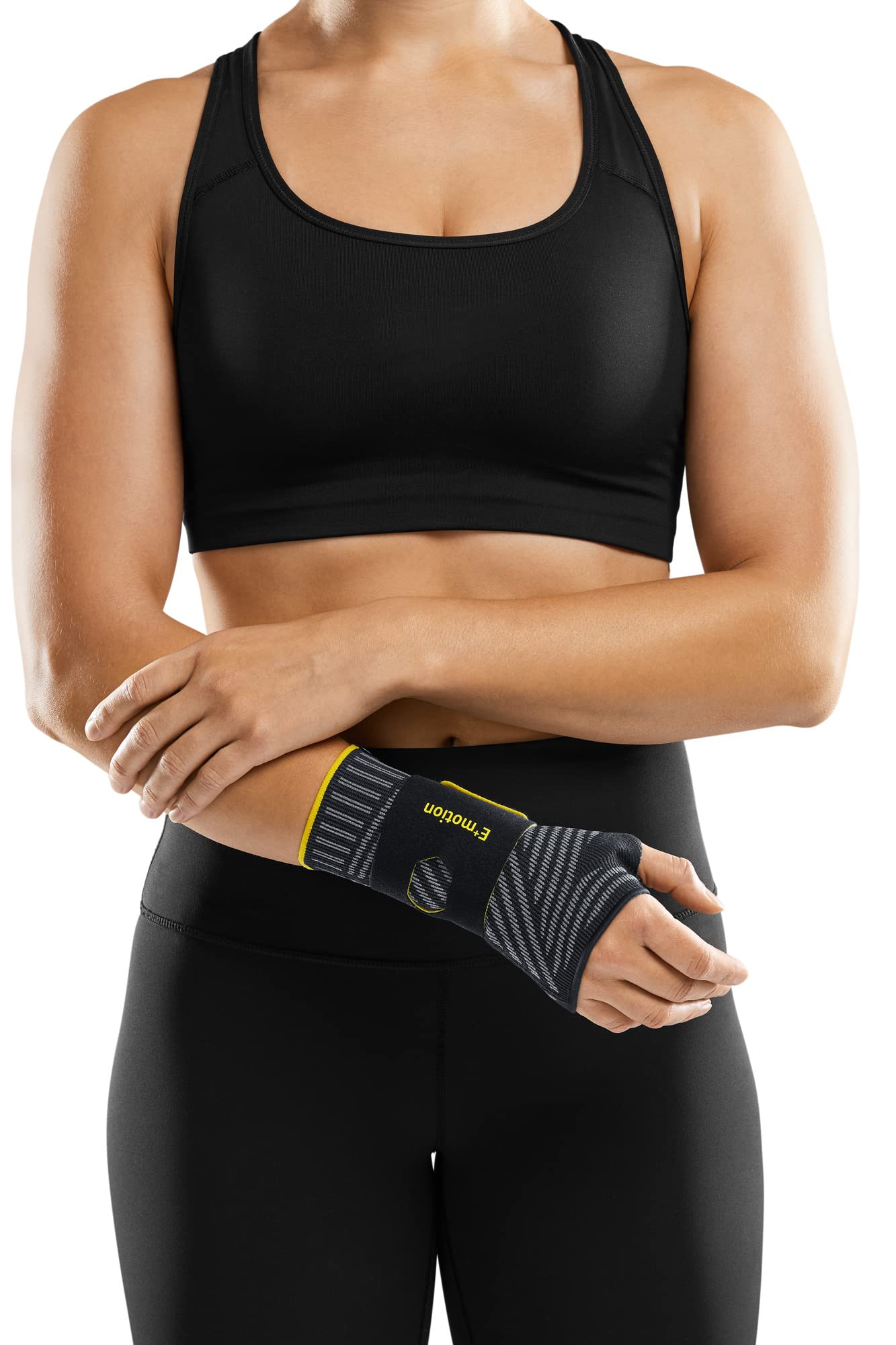 medi Manumed Active E+motion 3.0 - Muñequera deportiva (derecha, talla IV, correa con almohadilla de cuarzo, barra estabilizadora ergonómica, apertura de correa, gestión óptima de la humedad)