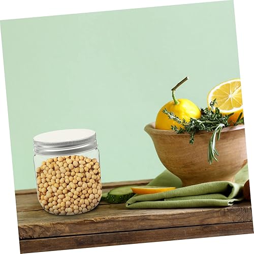 Miniatura 2 de YARNOW Tarro de almacenamiento de cocina de 4 piezas de tarros de plástico con tapas para caramelos, tarros de cristal con tapas, tarros de maní con