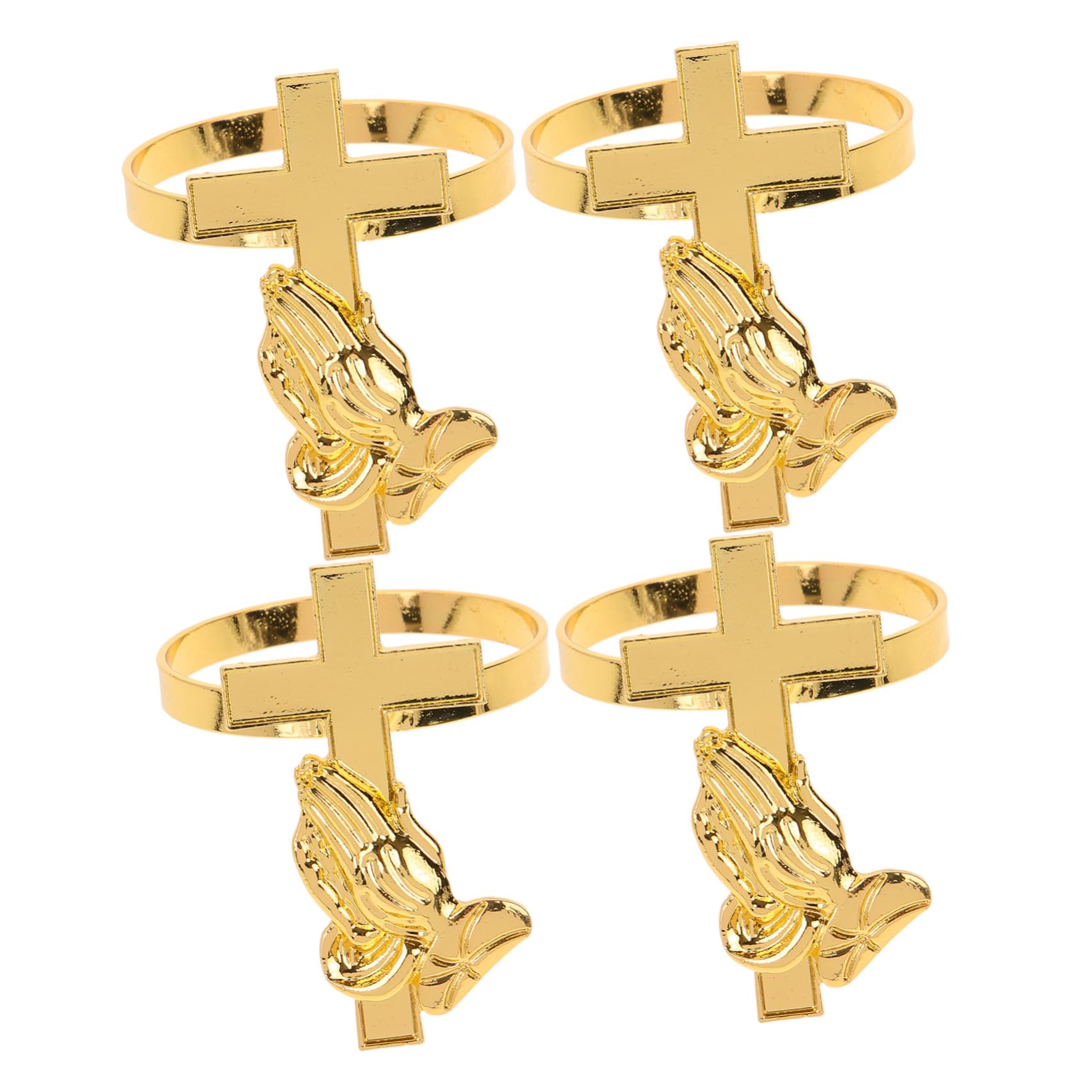 ABOOFAN 5 Set Portatovagliolo Da Comunione Rosa Elegante Tallone Caldo Portatovaglioli Anello Portatovagliolo Decorazioni Per La Tavola Decorazione Della Tavola Da Pranzo Golden 4 Pezzi*5