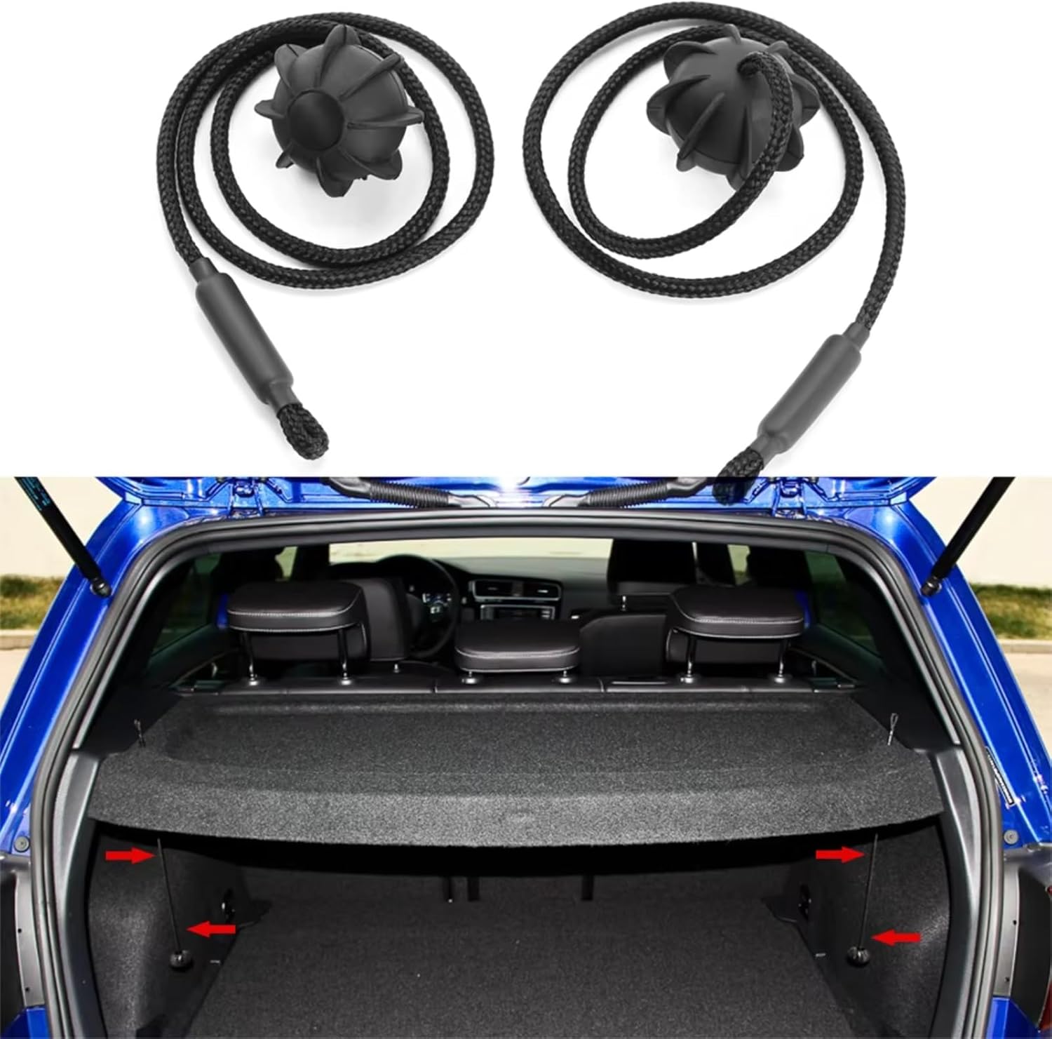 Parcel Shelf String Compatible with Is250 Is300h 2pcs Car Rear Rack Attachment Strap Parcel Shelf Fixing Cord Tie Down Strap String Interior Part