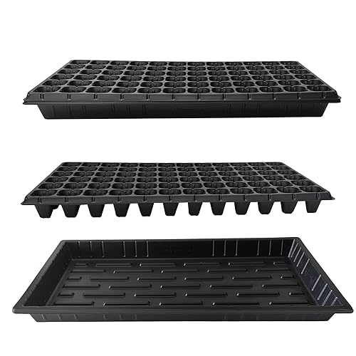 10 Pack 1020 Seed Starter Trays and 10 Pcs 72