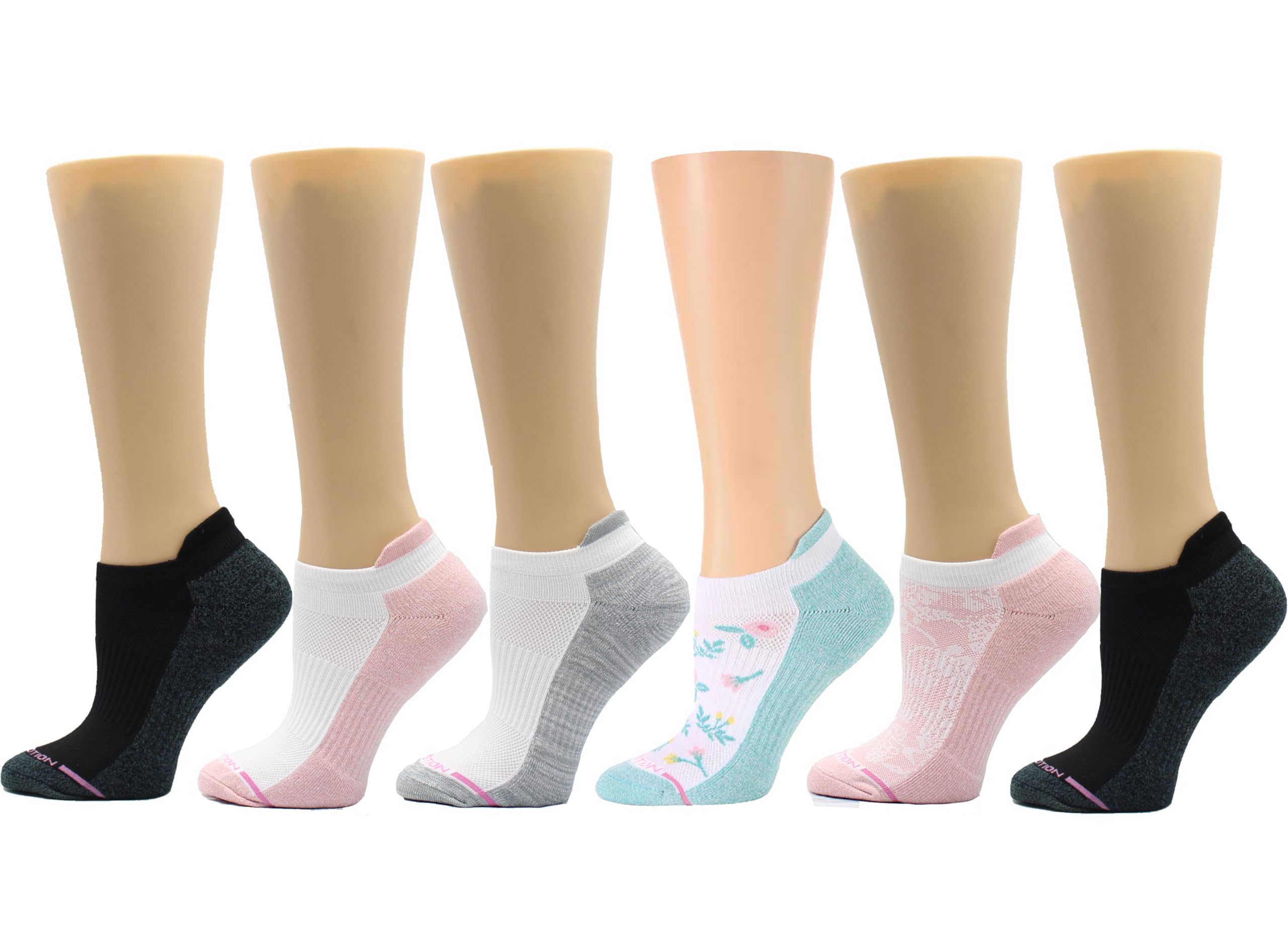 Dr. Motion Women's Low Cut Cushioned Breathable Compression Ankle Socks