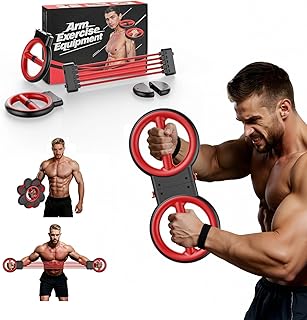 ADISTAR 3-IN-1 Multifunctional Rotator Burn Machine - 360° Spinning Arm Workout, Dumbbell & Adjustable Chest Expander, Forearm Exercise Equipment, Portable Home Gym with Resistance Band & Weight Stack