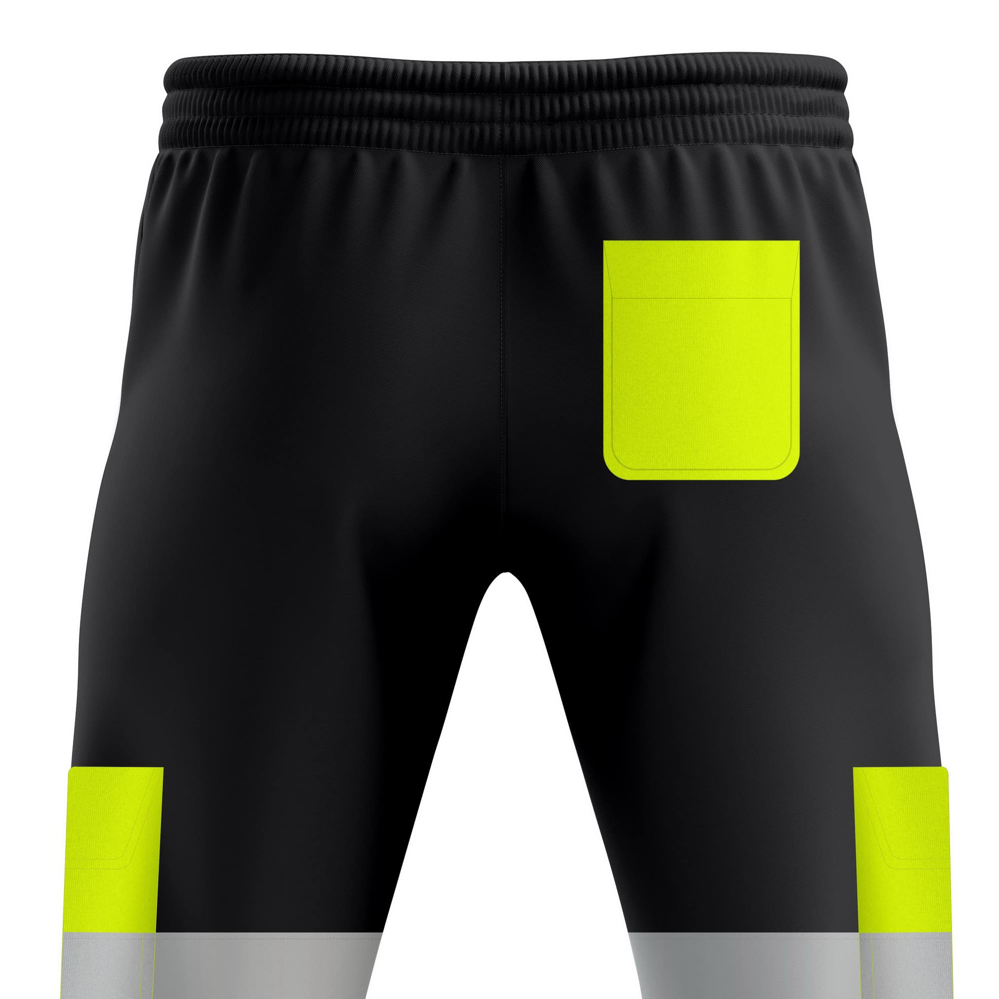 Pantalon de jogging haute visibilité 2 tons pour homme avec bande réfléchissante ourlet ouvert