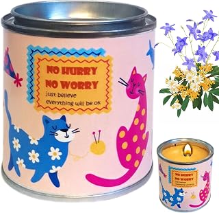 Scented Candle-Beeswax Candle- for Meditation Yoga -osmanthus Bluebell Melon Scented|Food Grade Ingredients |7% Essential Oils| 7.62oz for 60 Hours