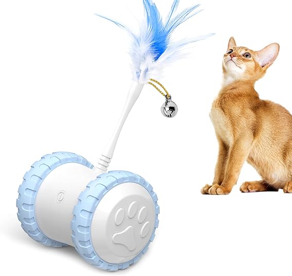 IOKHEIRA Automatic Cat Toy, Robotic Cat Feather Toys, Two