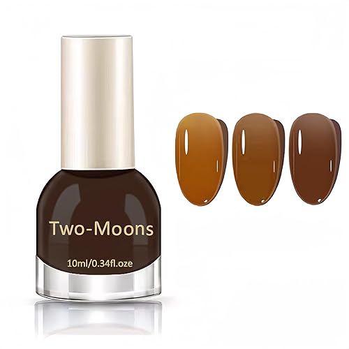 NovaCharm Amber Color Brown Nail Polish - Chocolate Sheer Nail