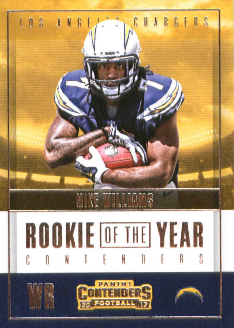 Amazon.com: 2017 Panini Contenders Rookie of the Year Contenders #19 Mike  Williams Los Angeles Chargers Football Card : Collectibles & Fine Art