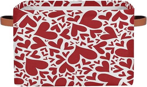 Vista 8 de Cestas de almacenamiento con asas, cubo de almacenamiento rectangular de tela rectangular plegable de juguetes para armario, estantes, lavandería, C