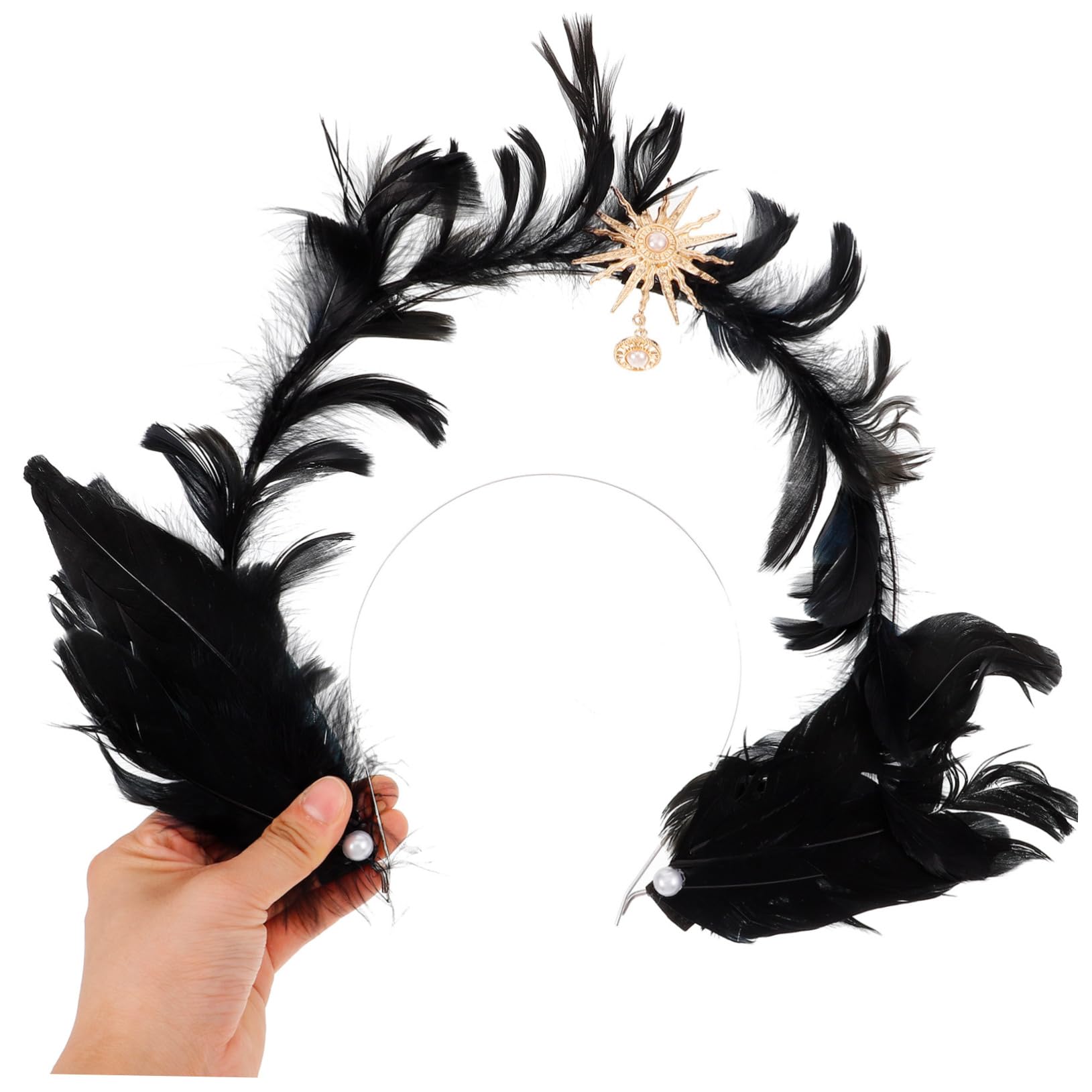 Healvian 5 Piezas Diadema Decorativa de Halloween con Negras para Mujeres Accesorio de Fiesta Lolita para Eventos y Fotografía