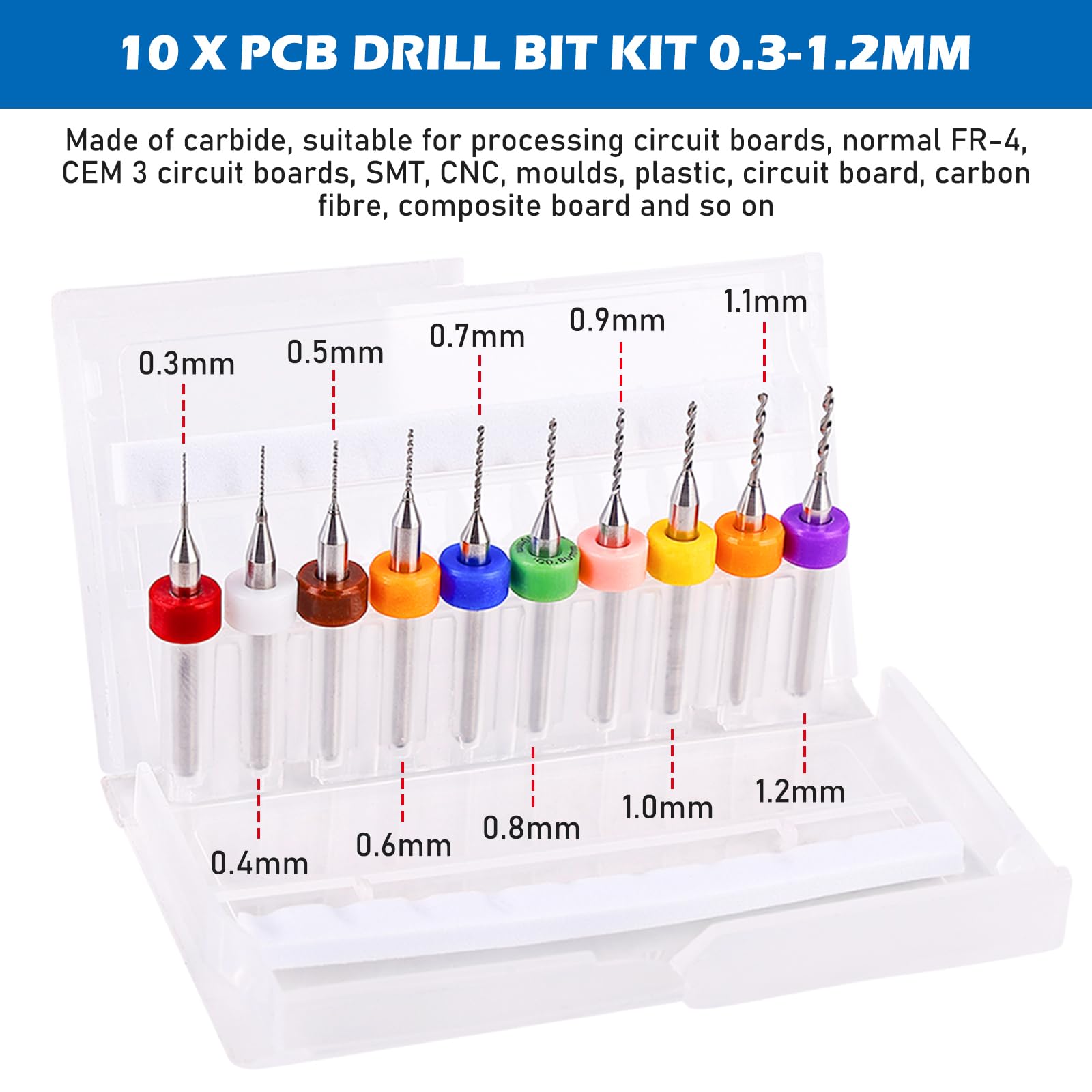 Kit Complet 62 Forets Hélicoïdaux + Mini Perceuse à Main - Idéal Modélisme Et DIY Précis