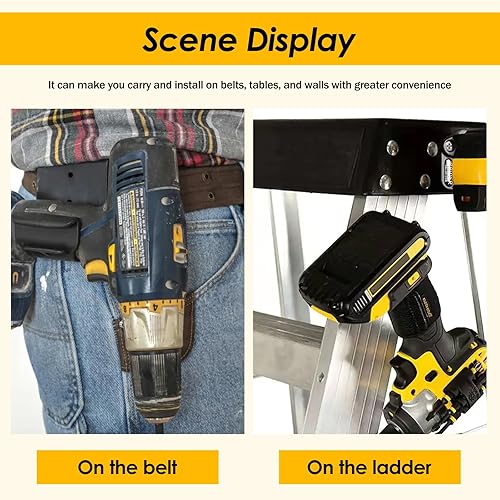 Miniatura 4 de Pinzas de cinturón de acero inoxidable 304 para Dewalt con tornillos, kit de clips de herramientas de taladro, kit de gancho de repuesto para Dewalt