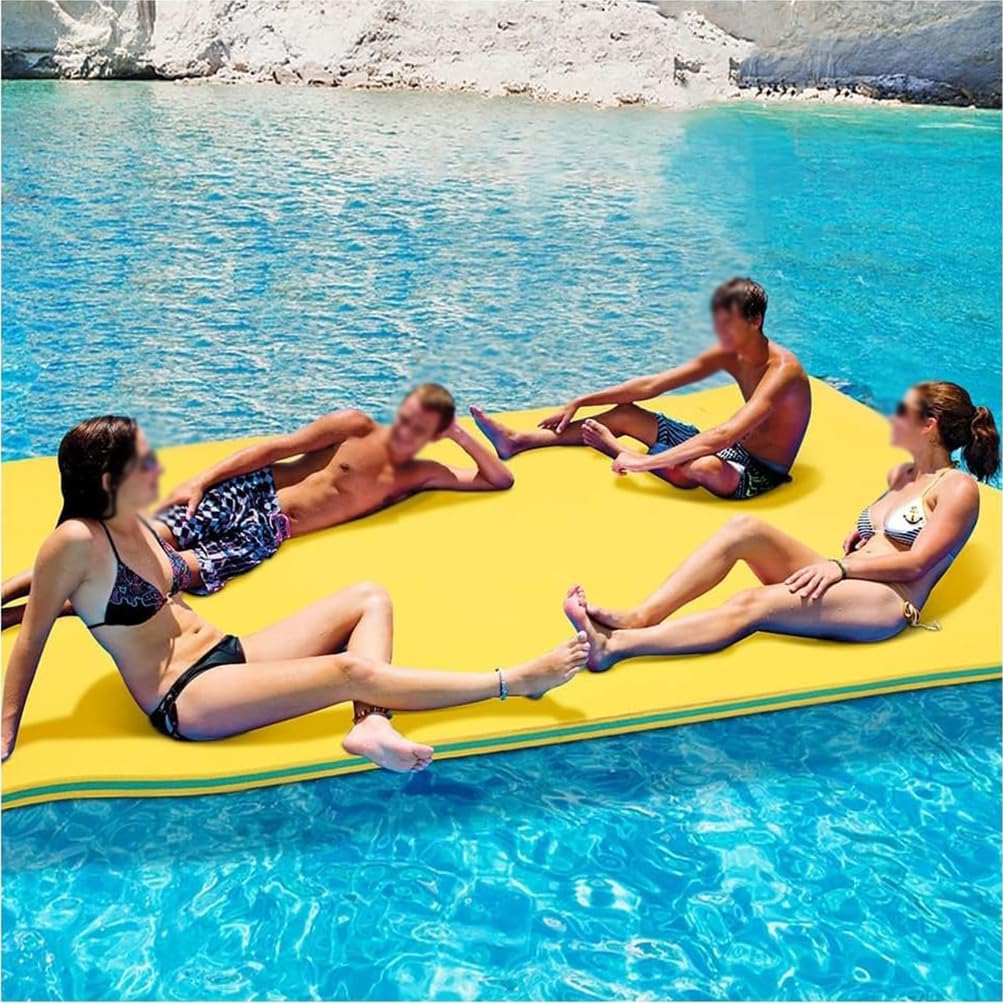Tapis flottant en mousse pour piscine et rivière, tapis de jeu d'eau insubmersible, idéal pour se détendre sur le lac et s'amuser en été avec la famille et les amis