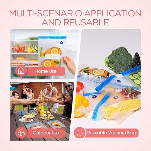 Miniatura 6 de VOYOR Sellador al vacío de mano, kit de sellado al vacío portátil con bolsas de vacío, bomba de vacío automática inalámbrica para conservación de