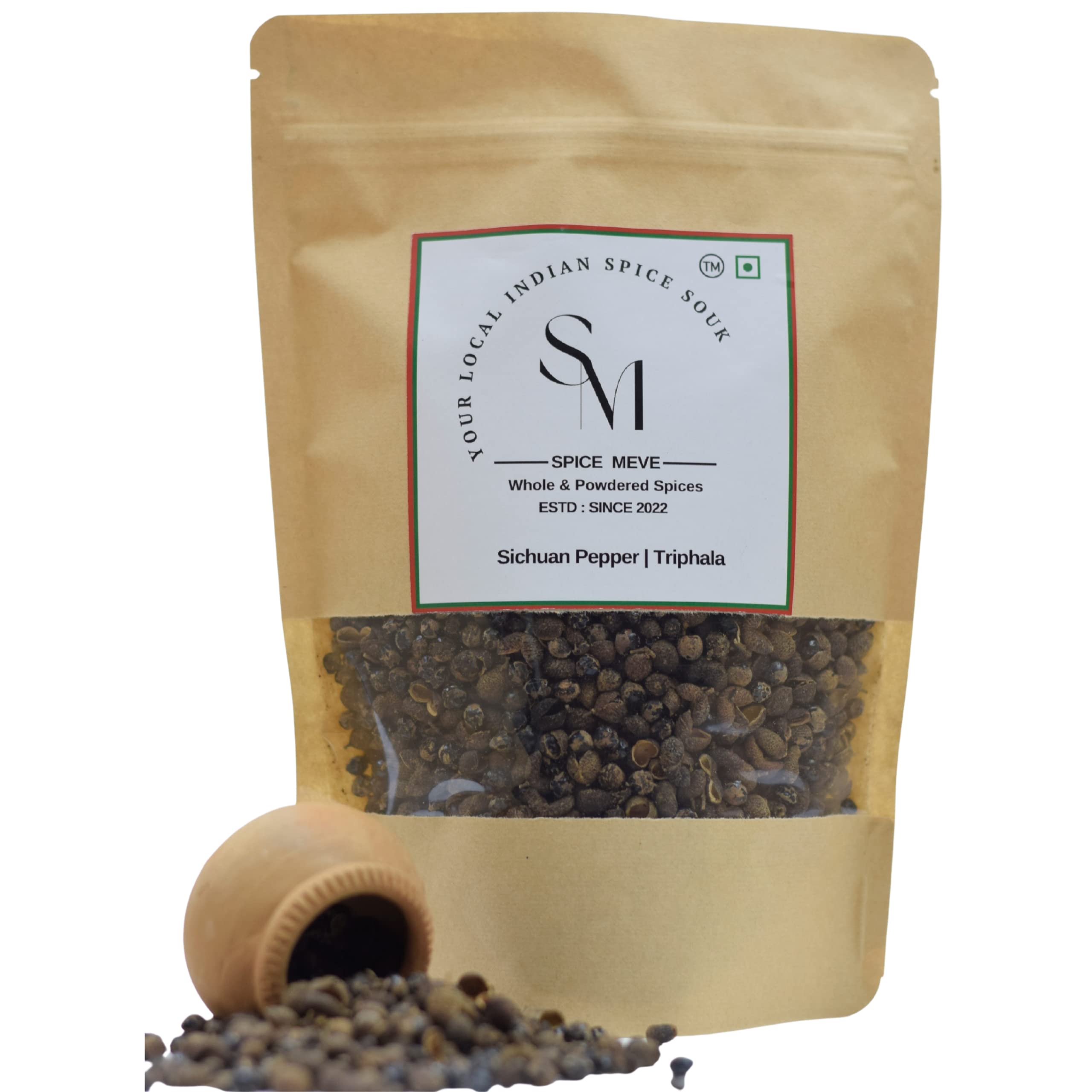 Spice Meve Teppal (Indian Sichuan Pepper Corns) - 100g | Aromatic Indian Tribal Spice for Curries, Fish Dishes, and Pickles | Unique, Tangy, and Citrus-Flavored Spice | 100% Natural (B0BM6CGVN9) Amazon Price History, Amazon Price Tracker