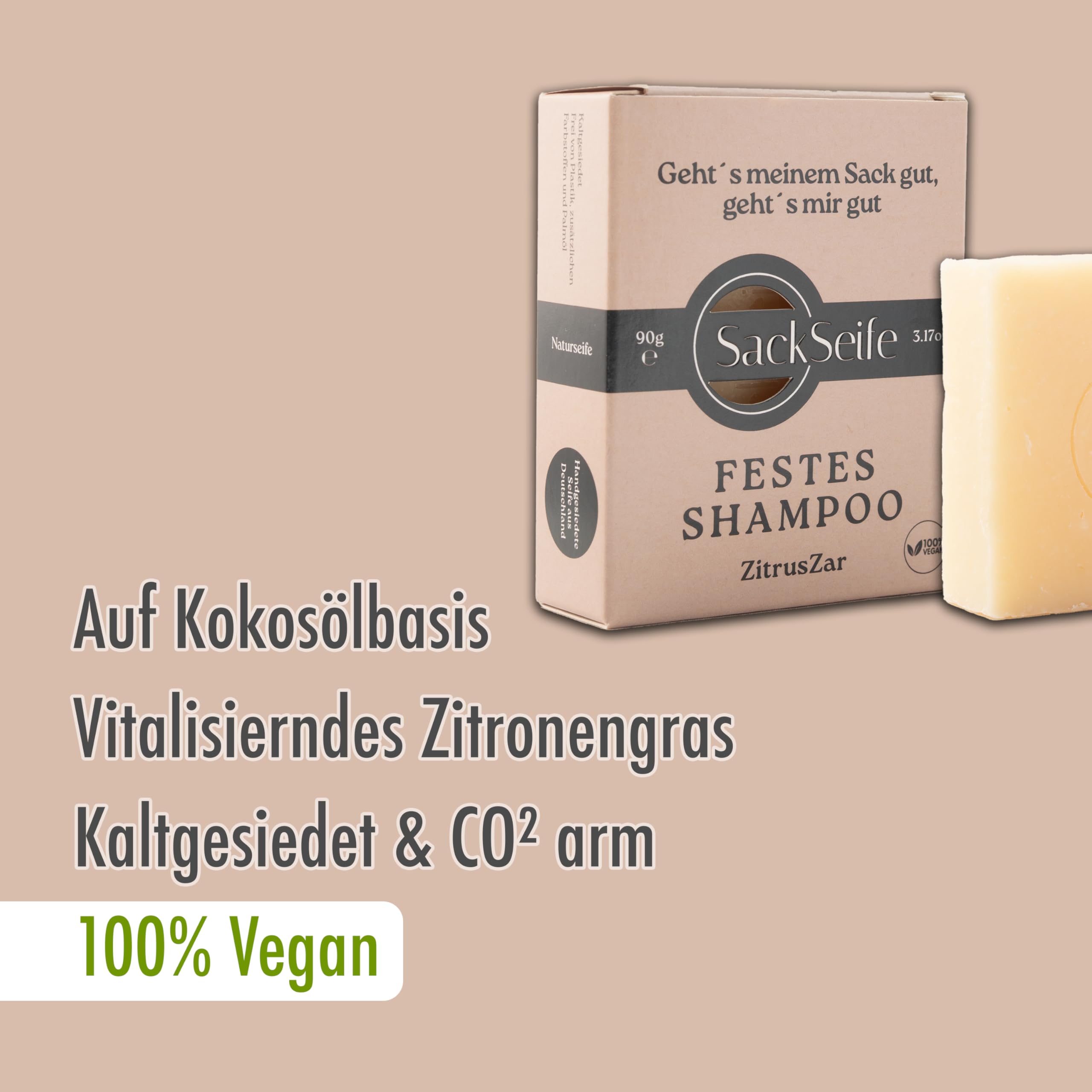 Szampon CitrusZar na bazie oleju kokosowego i na zimno | naturalne mydło | naturalne i wegańskie