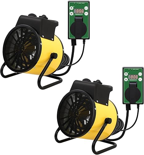 Miniatura 10 de COOS BAY Calentador radiante de 1500 W con termostato, calentador eléctrico para invernadero cerrado, tienda de cultivo y espacios de trabajo