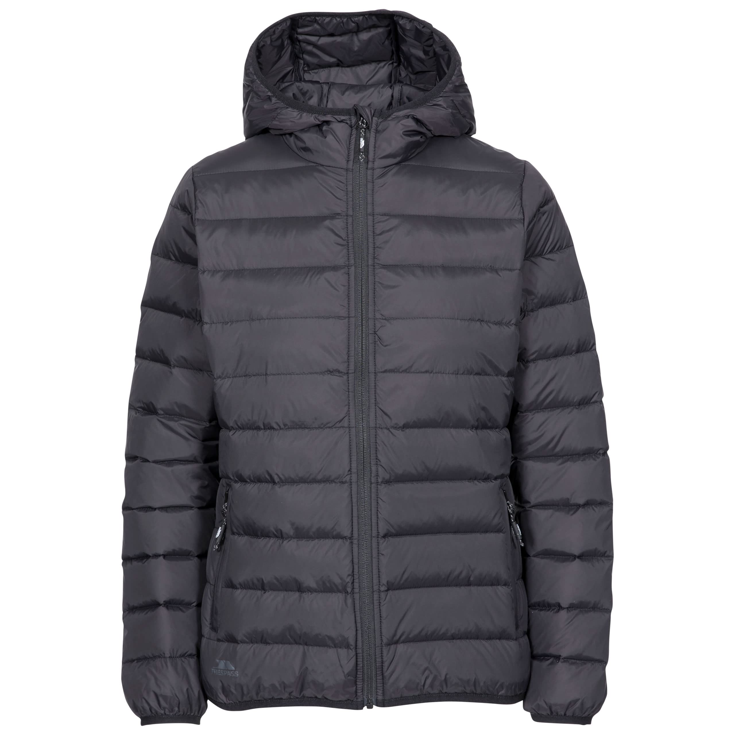 Trespass Women's Black Down Jacket Ultra Lightweight Packaway Amma