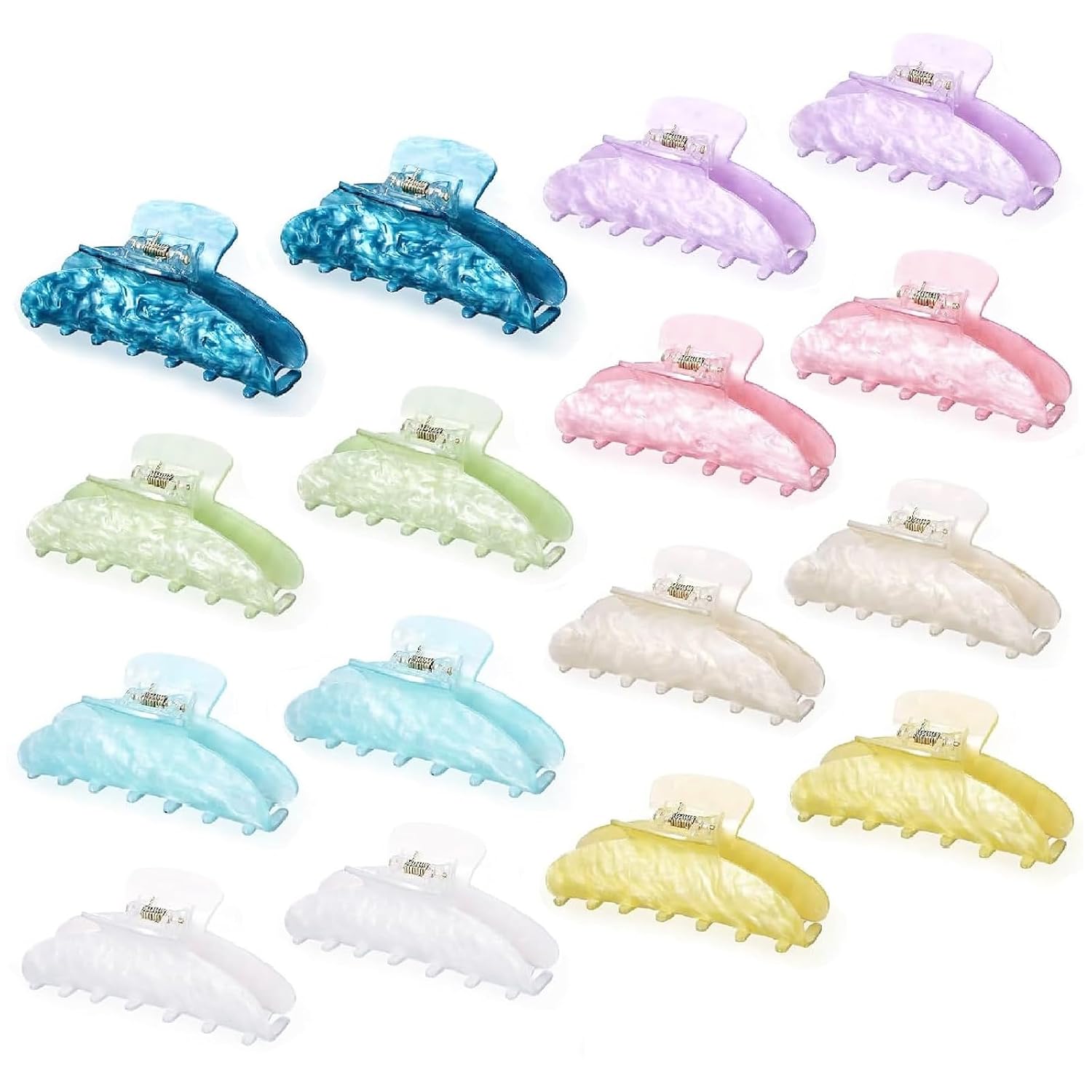 16 Pcs Hair Claw Clips Bulk for Women, 3.54 Inch, Staining Color