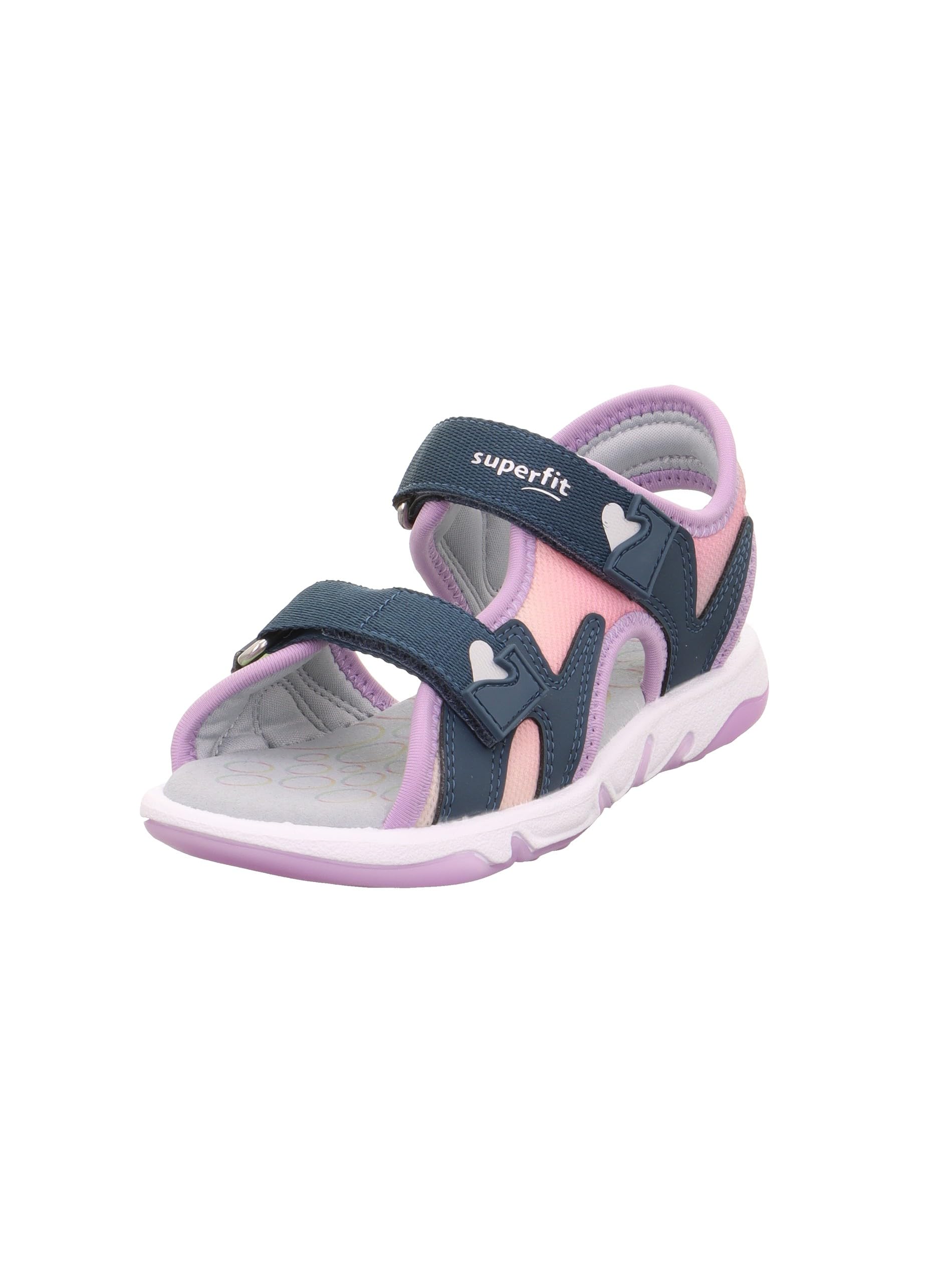 Superfit Girls' Pebbles Sandals, Blue purple 8000, 2.5 UK