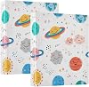 Planet Solar Sun Stars Round Ring Binders 1.5 Inch 3 Ring Binder with Clipboard Holds 200 Sheets Office Home School