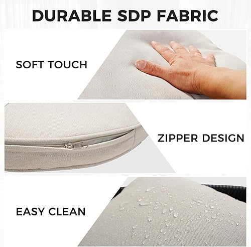 Miniatura 2 de Grand patio Juego de 2 sillas de comedor al aire libre, 2 sillas de comedor para patio, sillas fijas de mimbre tejido de metal con cojines grises