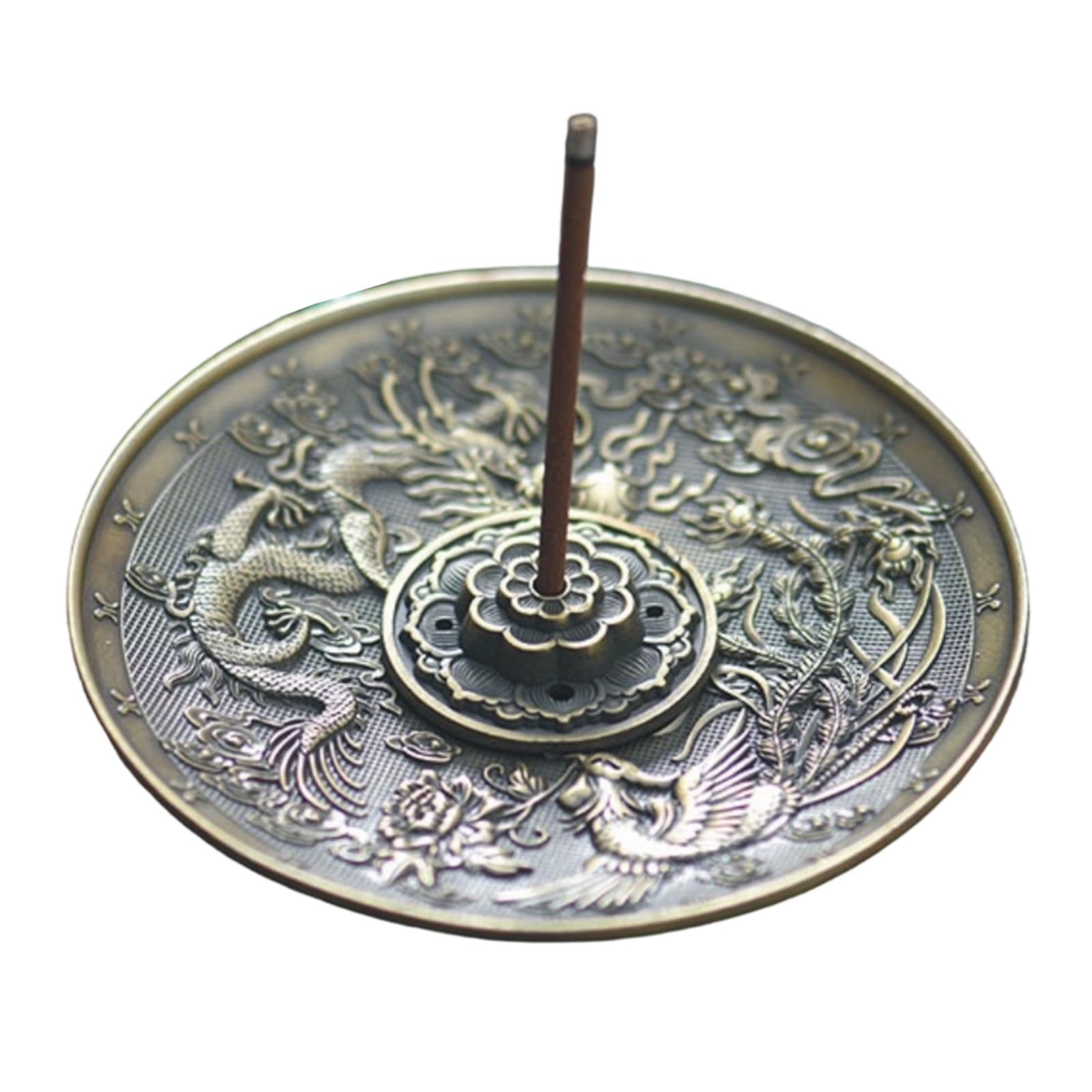 TQUXNGA Emboss Incenses Holders Burners Metal Burners Detachable Incensed Tray Ashes Catcher for Meditations Tray Ashes Catcher