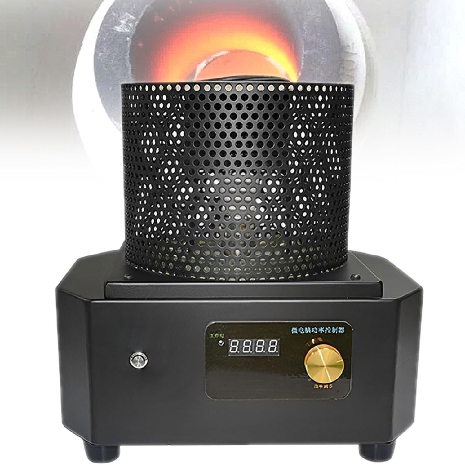 Fornace per Fusione dell'oro, Macchina Commerciale di Fusione a frequenza Media, Forno a induzione ad Alta Temperatura 1600℃ per Oro 8000W (4kg)