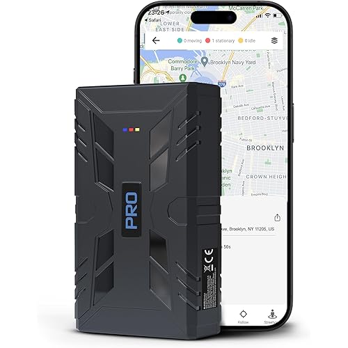 REWIRE SECURITY 104-Pro 4G Magnetic GPS Tracker for Vehicle | Easy Mount | Fits with Car, Truck, Van & Motorbike | Portable Live Tracking | Up to 2 Month Battery Life | Low Cost Subscription Plans