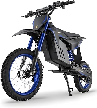 Skeri Electric Dirt Bike for Adults & Teens, 14"/12" Fat Tire 3200W Motor 32MPH Off-Road EBike, 48V 21Ah Battery Hydraulic Disc Brakes Dual Suspension IPX5 Waterproof, Fit for Age 13+