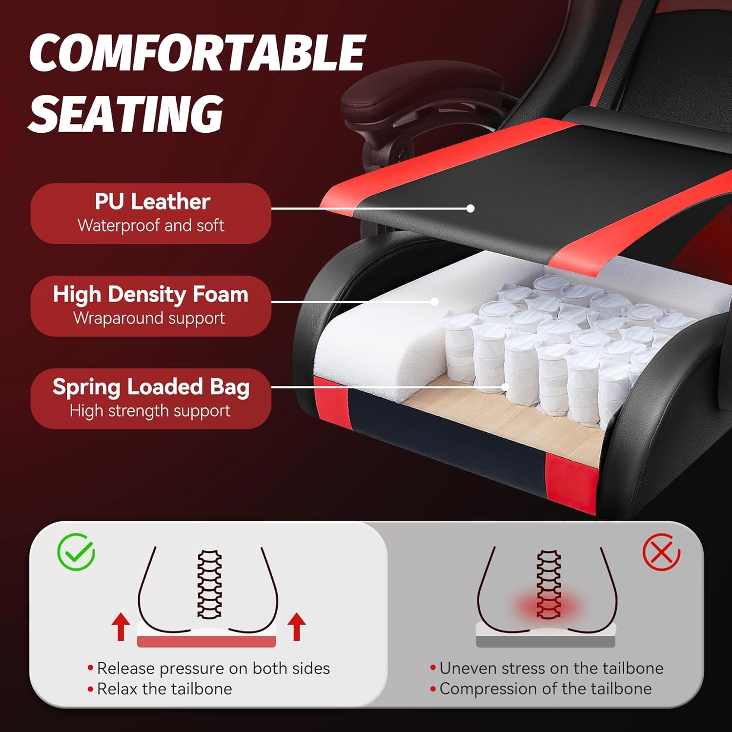 OneGame Gaming Chair Recline Adjustment