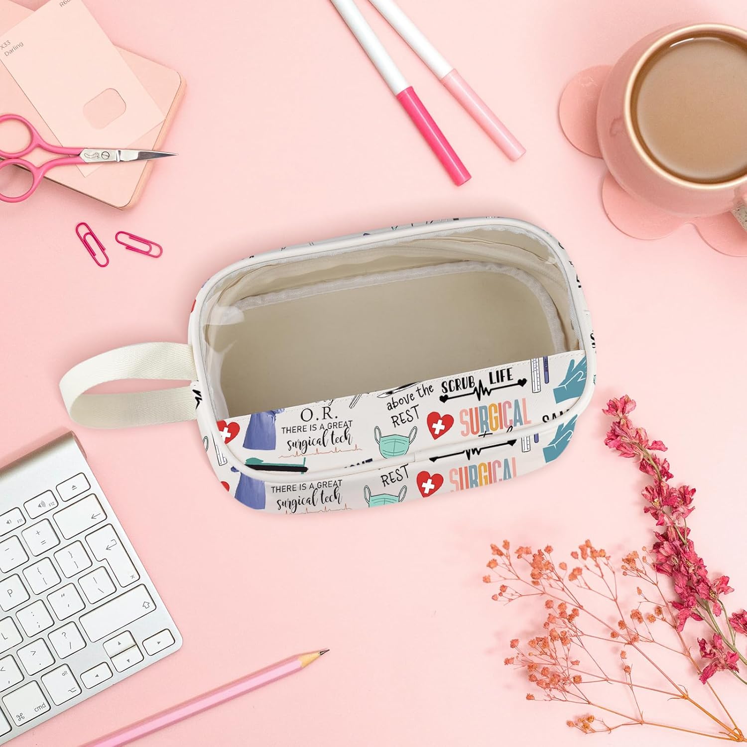 WCGXKO Surgical Tech Clear Makeup Bag National Surgical Technologists Gift Scrub Tech Appreciation Gift (Surgical Tech Cbag) - Image 3