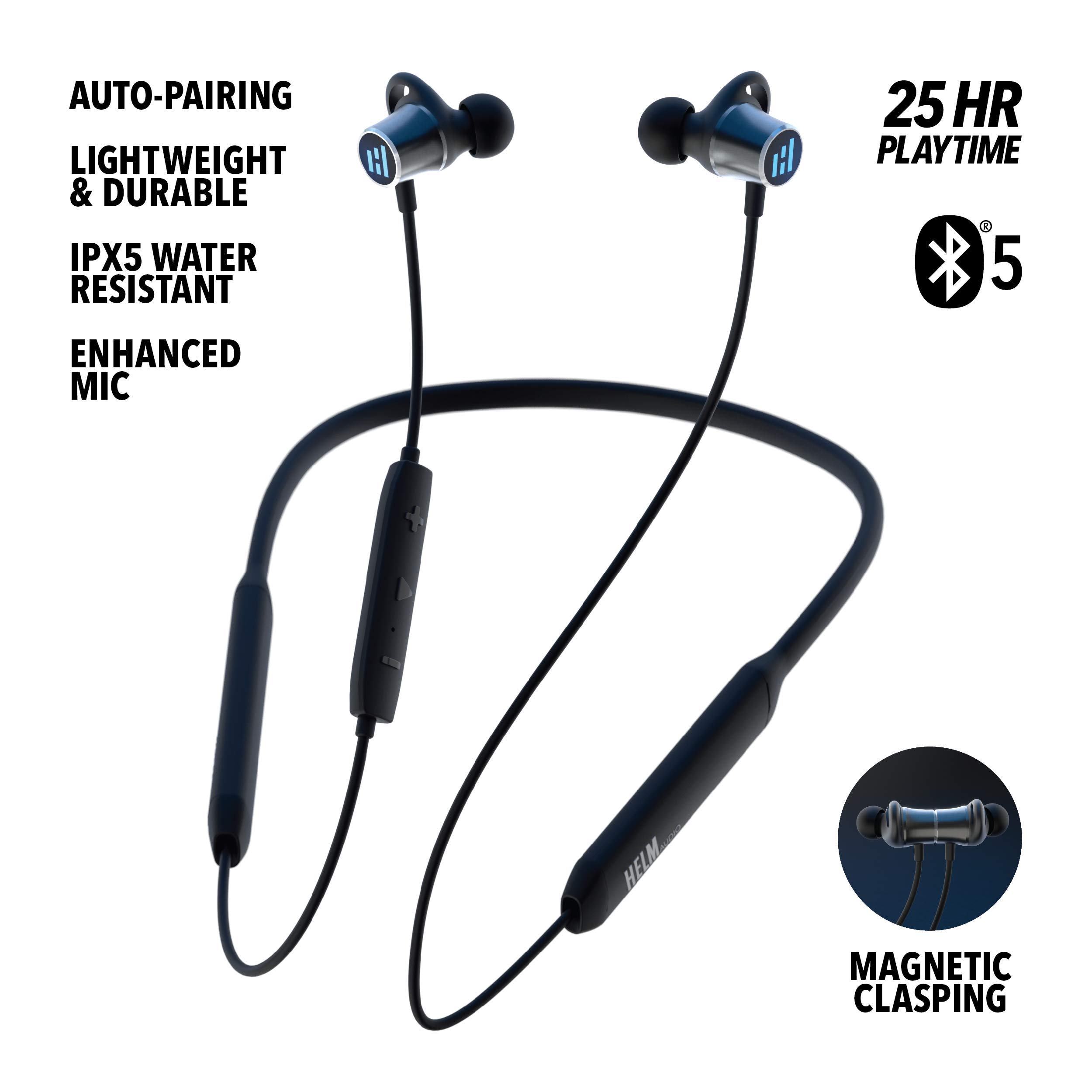 Helm Sportsband Triple Driver Bluetooth Headphones Earbuds High