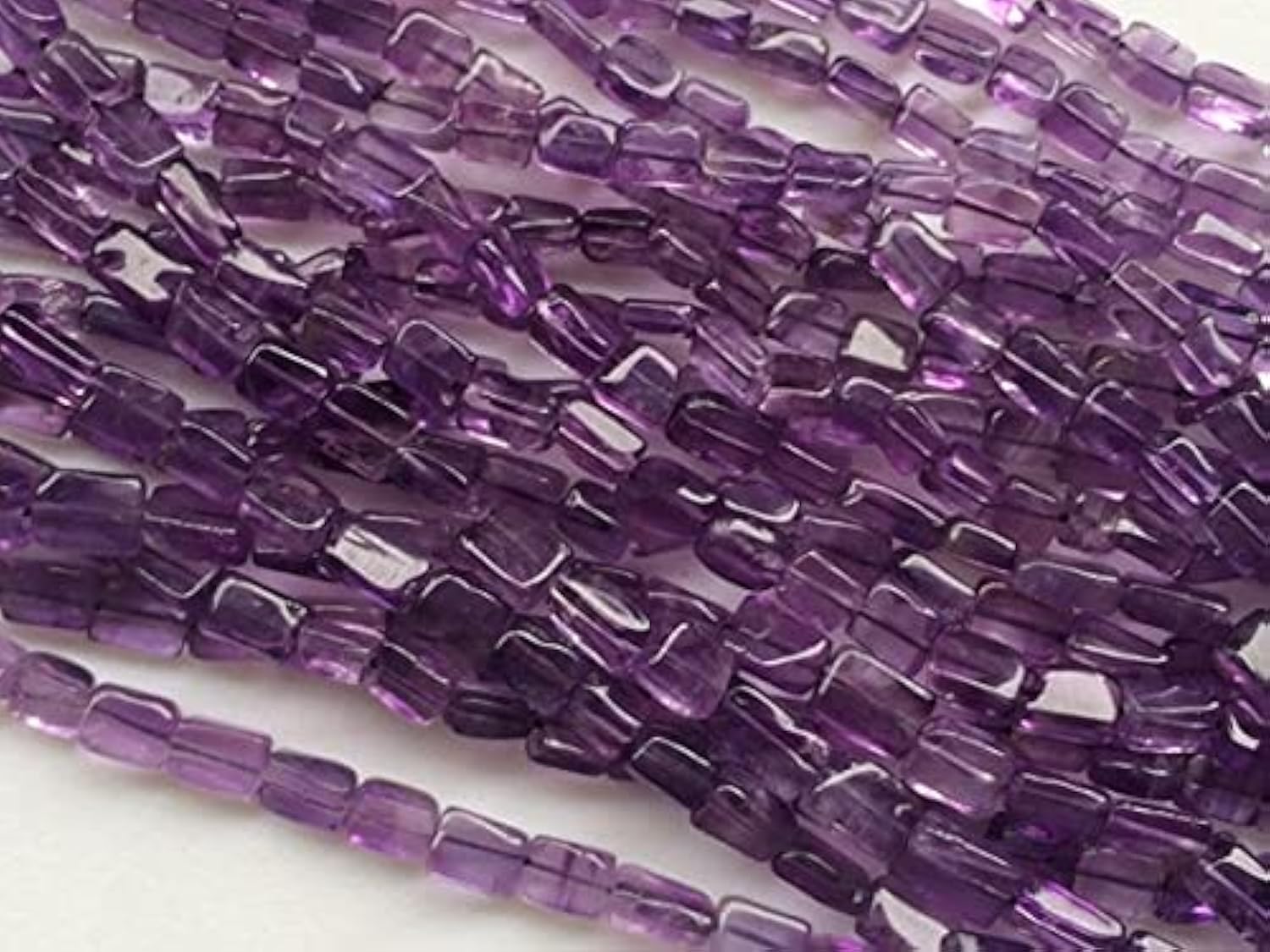 Perles d'améthyste naturelle LKBEADS de qualité supérieure en briques lisses 6-7mm