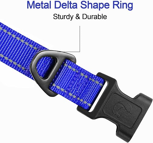 Miniatura 3 de Joytale - Collar reflectante para perro, de neopreno suave y acolchado, de nailon transpirable, para mascotas, ajustable para cachorros y perros