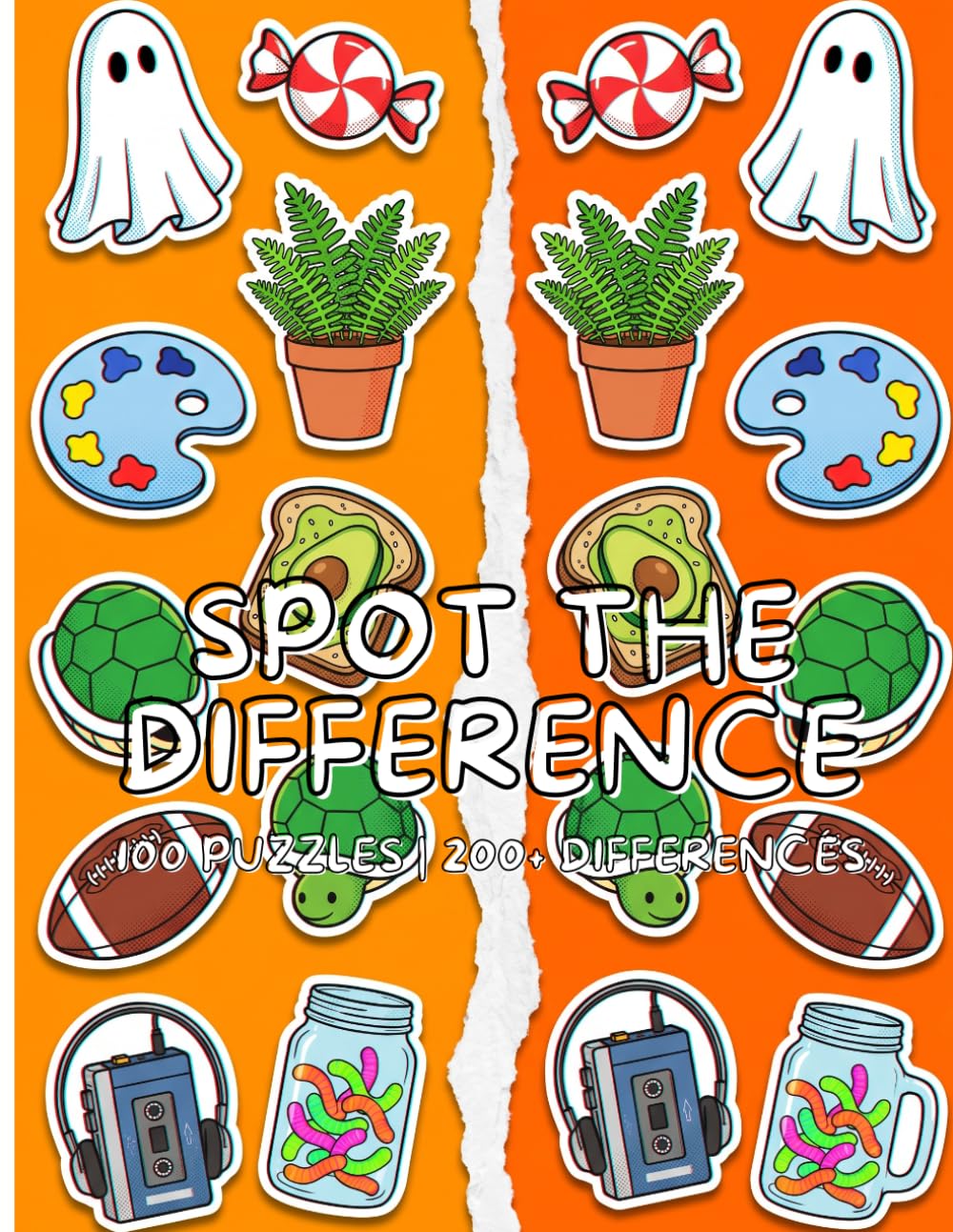 The Ultimate Spot the Difference Picture Puzzle Book: 100 Colorful Brain-Boosting Visual Challenges for Adults, Teens, and Seniors | Find 1, 2, or 3 Hidden Differences