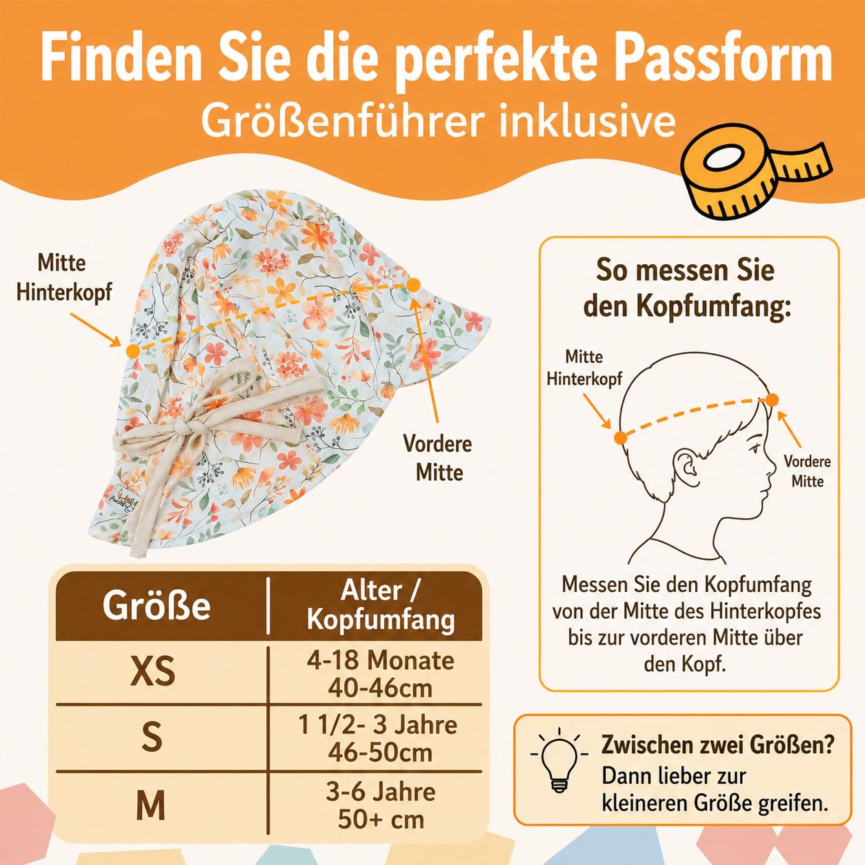 Fuchs & Kiwi Cappello estivo per neonato in mussola – Protezione UV 50+ & traspirante – Cresce insieme – 100% cotone – Oeko-Tex – Cappello da sole per bambini – fatto a mano a Berlino