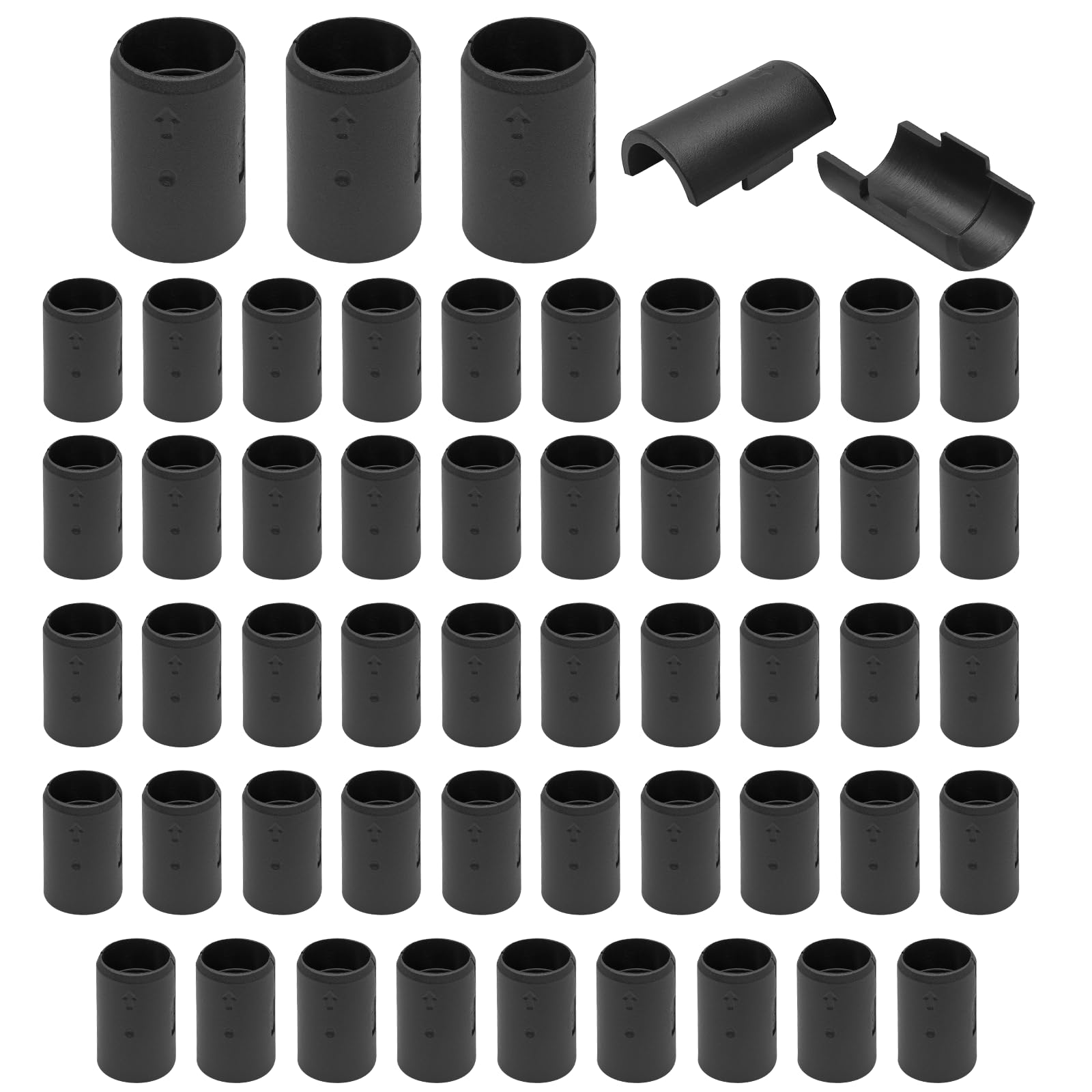 Luomorgo 52 Pcs 3/4 Inch Wire Shelf Clips, Plastic Shelf Lock Clips for 3/4" Post Shelving, Heavy Duty Wire Shelving Clips Replacements for Shelves, Racks (Black)-image-43