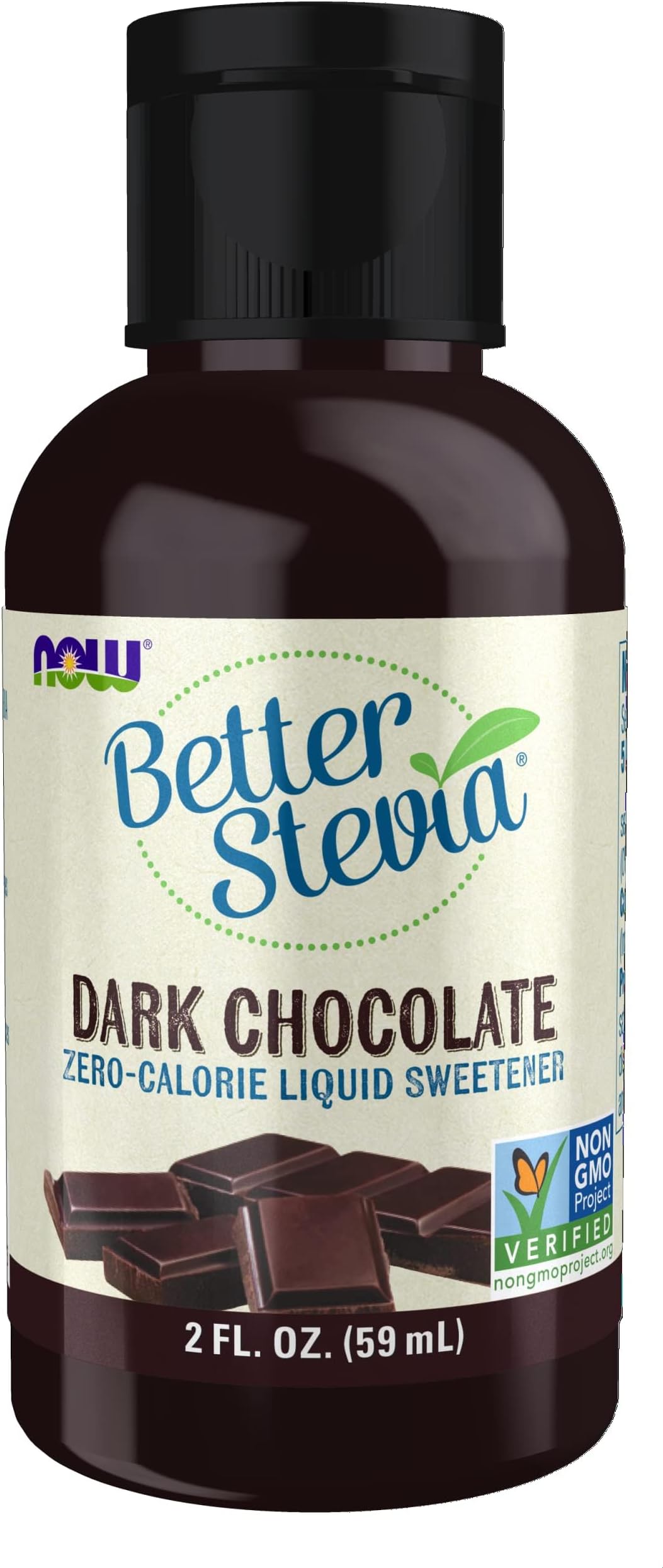 Better Stevia Liquid, Dark Chocolate, Zero-Calorie Liquid Sweetener, Low Glycemic Impact, Certified Non-GMO, 2-Ounce