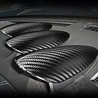 Vista 7 de Moldura de medidor de salpicadero, decoración de cubierta de medidor de salpicadero de automóvil, repuesto de fibra de carbono para 370Z Z34 2