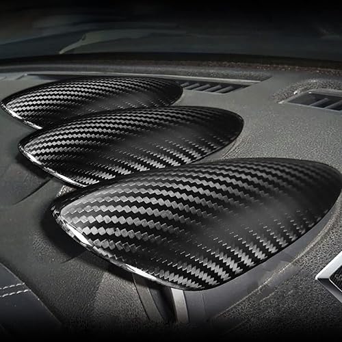 Miniatura 7 de Moldura de medidor de salpicadero, decoración de cubierta de medidor de salpicadero de automóvil, repuesto de fibra de carbono para 370Z Z34 2