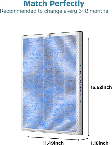 Miniatura 5 de 1 paquete de repuesto de filtro HEPA verdadero MSA3MSA3S compatible con Membrane Solutions MSA3 y MSA3S purificador de aire mejorado 4 en 1 H13 True