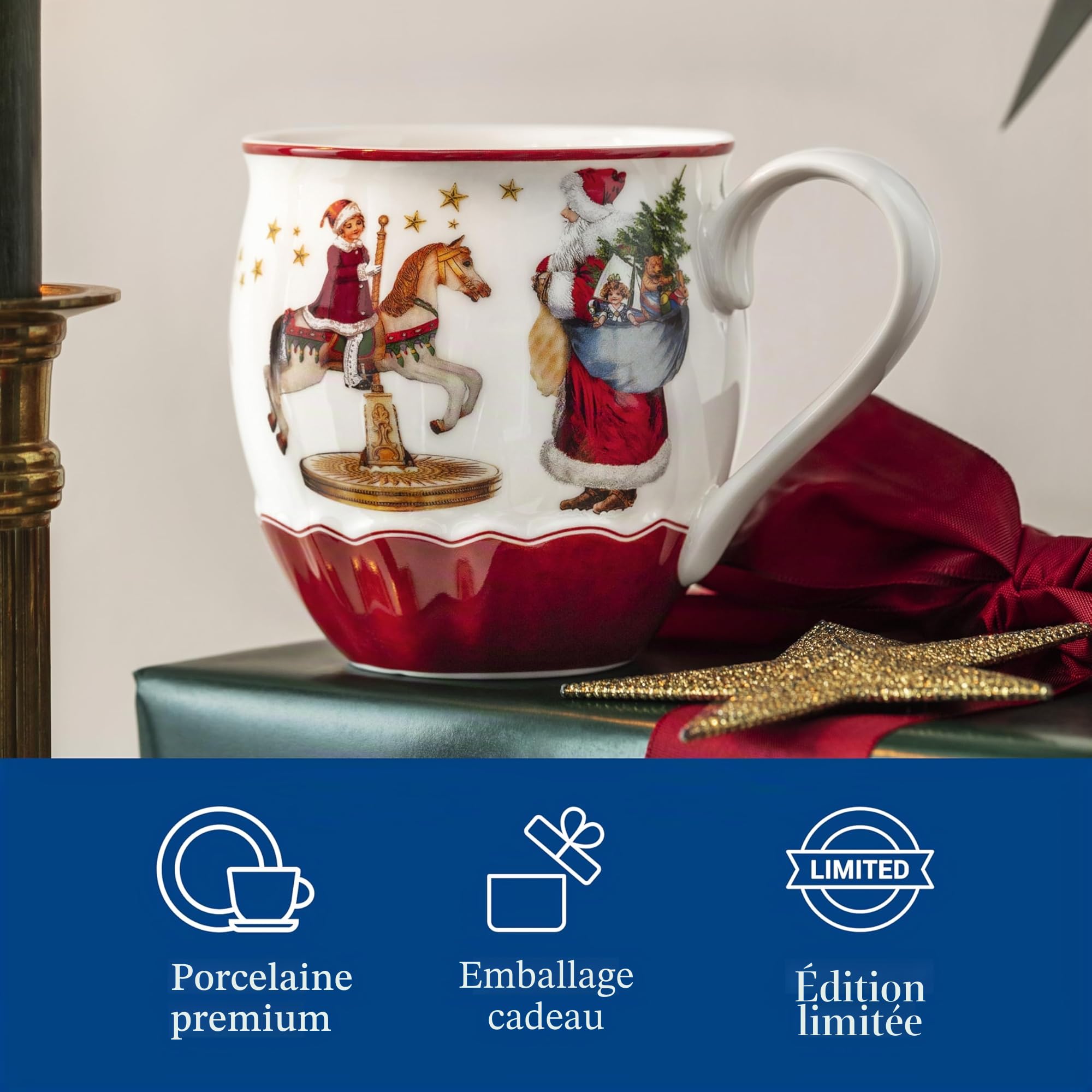 Villeroy & Boch - Annual Christmas Edition Mug 2024 Multicolore, Tasse à Café, Vaisselle, Gobelet de Noël, Article de Noël, Porcelaine Haut de Gamme