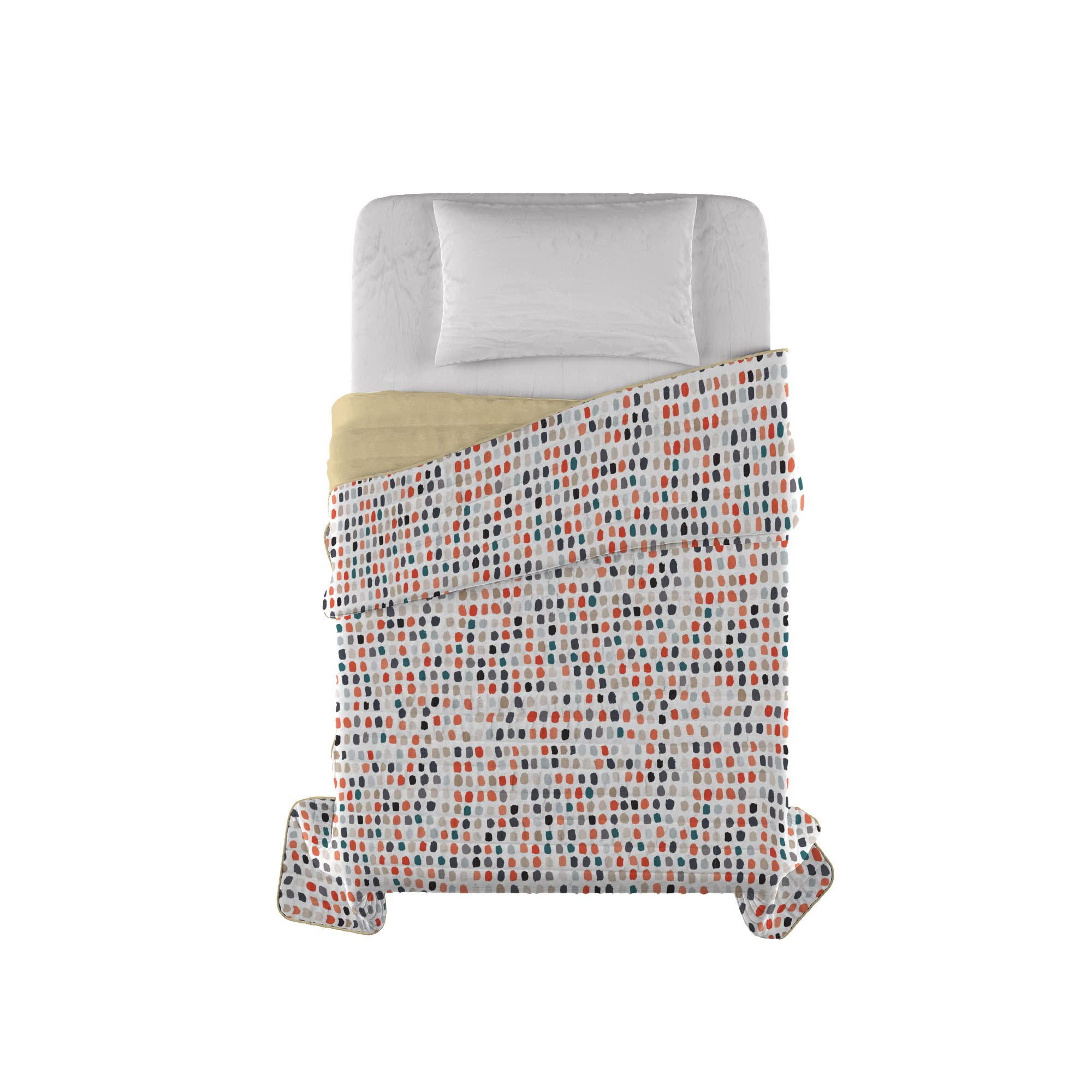 Italian Bed Linen Fantasy Edredón de Verano, Multicolor (Bosquejo), Doble Pequeño (200x200 cm/50 cm/52x82 cm)