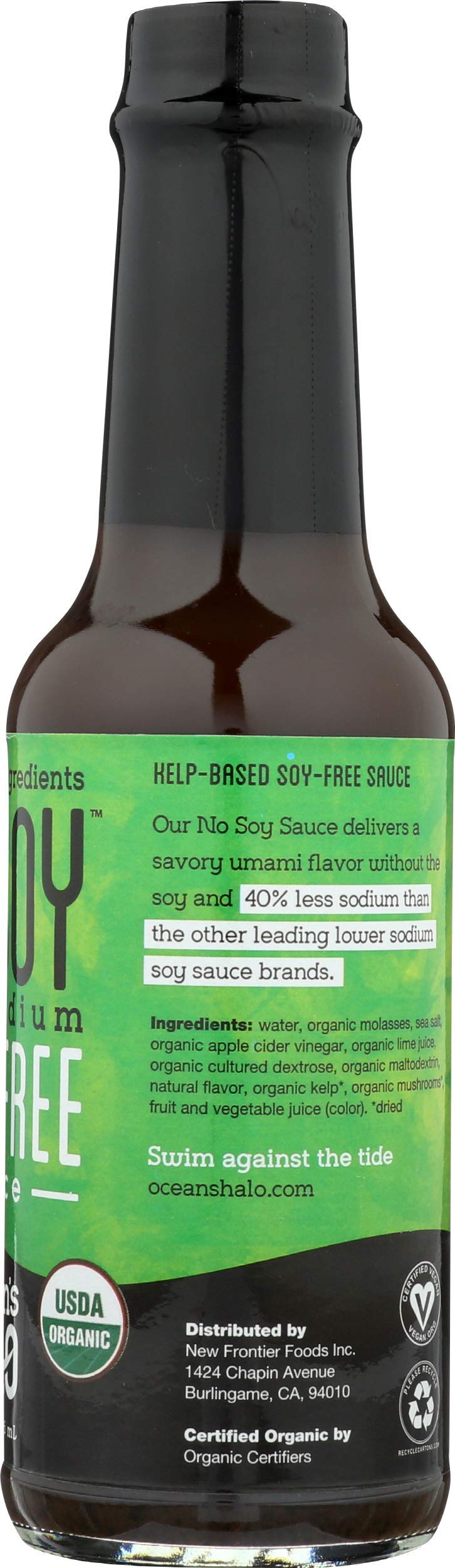 2 botellas de salsa Less Sodium NoSoy (sin soja) por Ocean's Halo